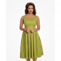 Dámské retro šaty Felicia Olive Green