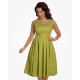 Dámské retro šaty Felicia Olive Green