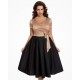 Dámské retro šaty Lindy Bop Gina gold black