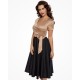 Dámské retro šaty Lindy Bop Gina gold black