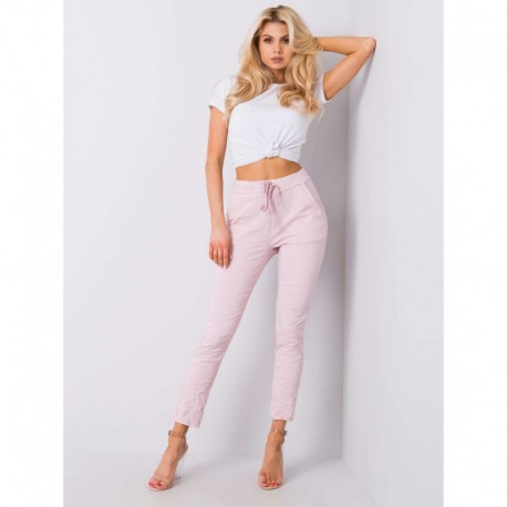 Dámské trendy kalhoty růžové