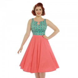 Sukně Lindy Bop Peggy Sue korálová
